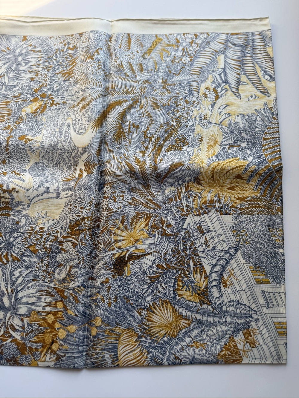 NEW Carolina Lemke Secret Paradise Printed Mulberry Silk Scarf - Picture 6 of 10